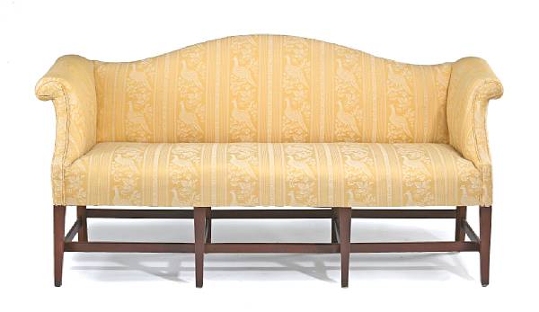 Appraisal: A Federal mahogany sofa first quarter th century The serpentine