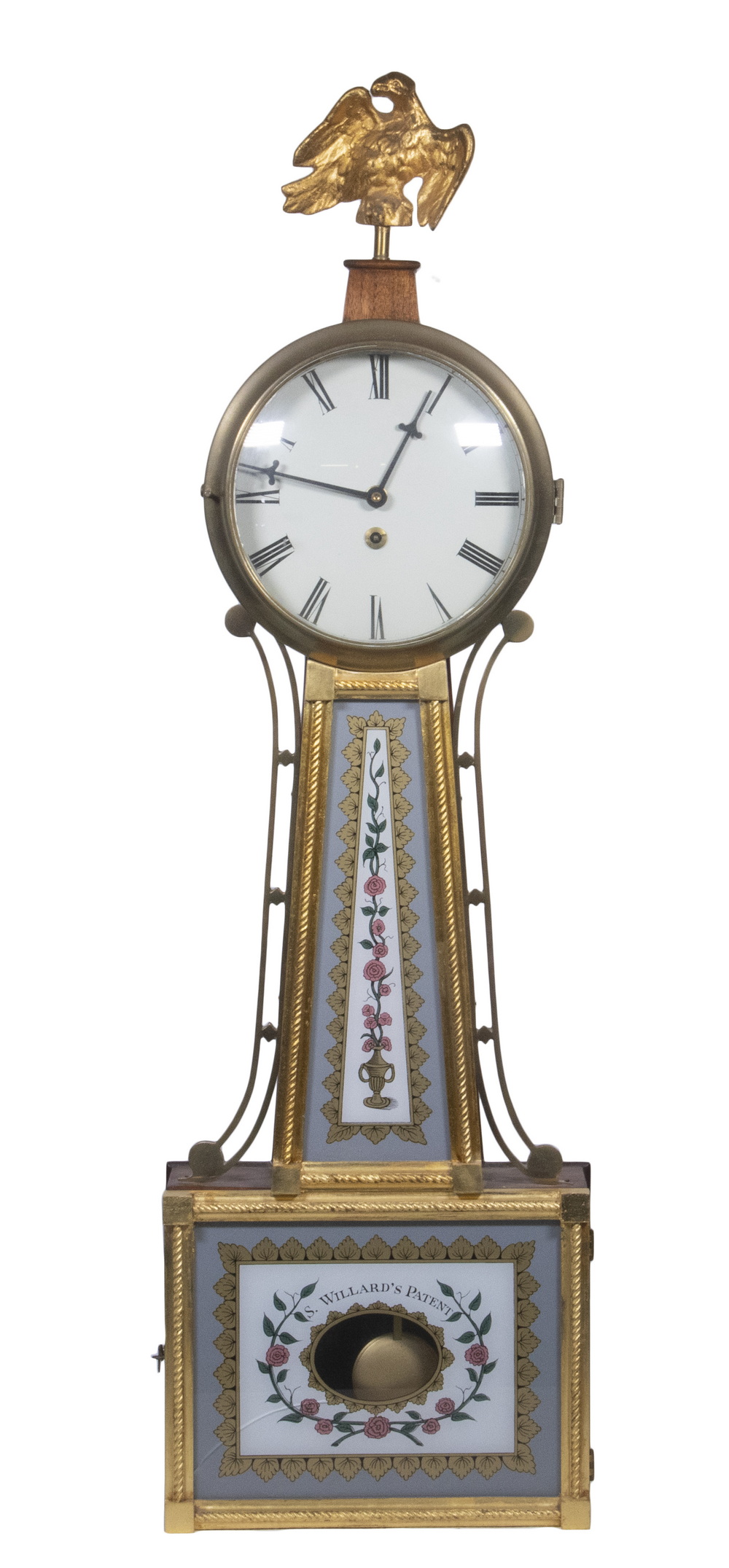 Appraisal: REPRODUCTION S WILLARD'S PATENT BANJO CLOCK Federal Style Replica of