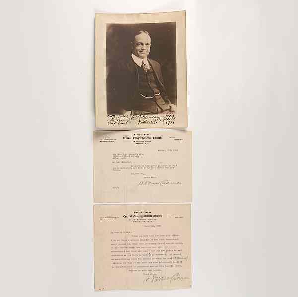 Appraisal: Early Christian Leaders Billy Sunday S Parkes Cadman Autographs Lot