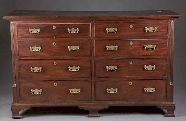 Appraisal: George III English side-by-side mule chest A George III English