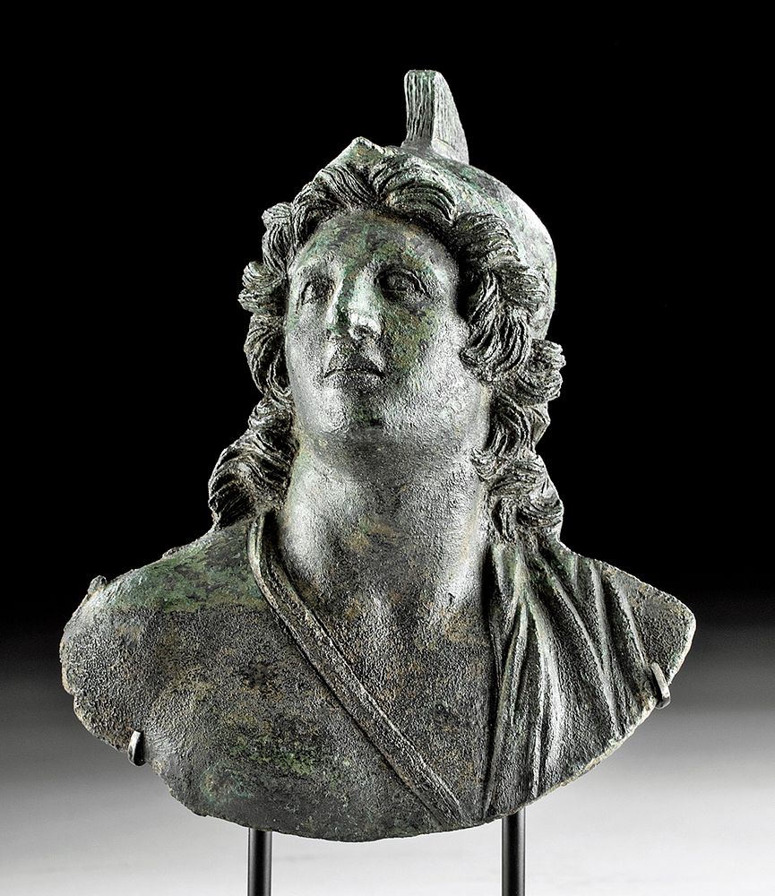 Appraisal: Roman Bronze Bust of a Warrior or Young Mars Roman