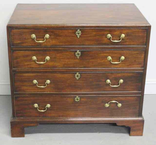 Appraisal: Georgian Drawer Gentleman's Chest Vanity Raised on Bracket Feet From