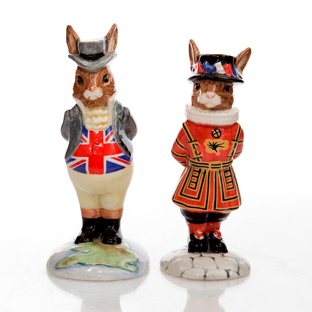 Appraisal: ROYAL DOULTON FIGURINES JOHN BULL BEEFEATER BUNNYKINS DB DB Special