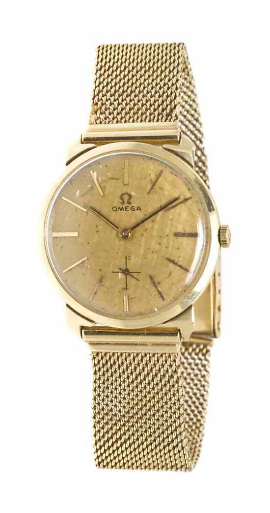 Appraisal: A Karat Yellow Gold Mechanical Wristwatch Omega mm case diameter