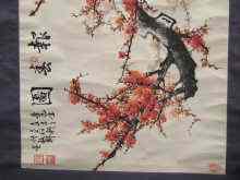 Appraisal: A Chinese scroll painting of prunus blossom signed and sealed