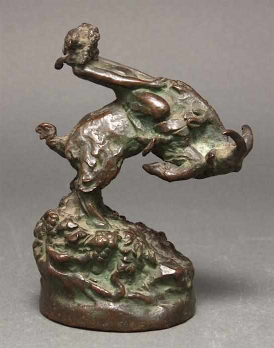 Appraisal: J Edgar Stouffer American th th century Faun on a