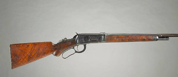 Appraisal: A factory engraved Winchester Model lever action takedown sporting rifle