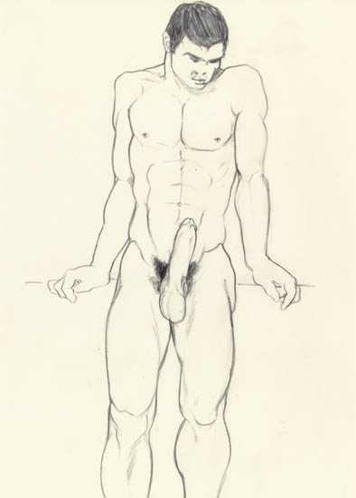 Appraisal: TOM OF FINLAND TOUKO LAAK SONEN Male Nude Pencil on