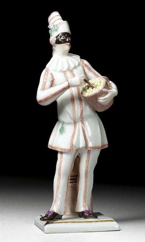 Appraisal: PIERROT Vienna late th century Underglaze blue shield letter O