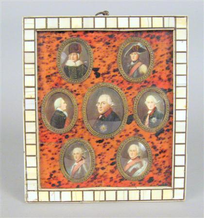 Appraisal: Group of German miniature portraits th century Watercolor and gouache