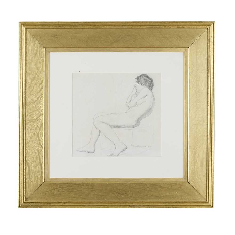 Appraisal: MAURICE GREIFFENHAGEN - FEMALE NUDE STUDY pencil signed lower right