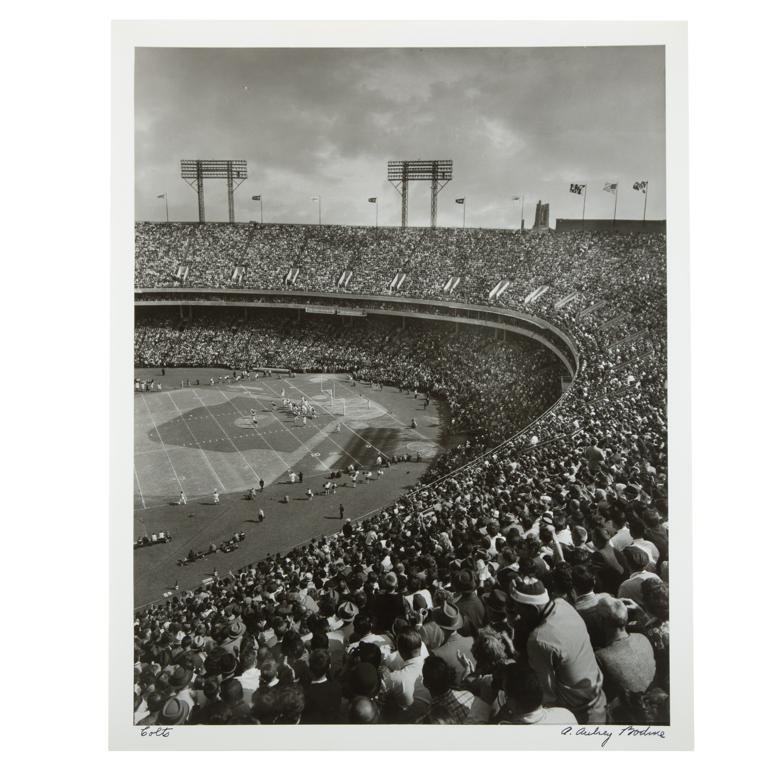 Appraisal: A AUBREY BODINE COLTS American - Gelatin silver print signed