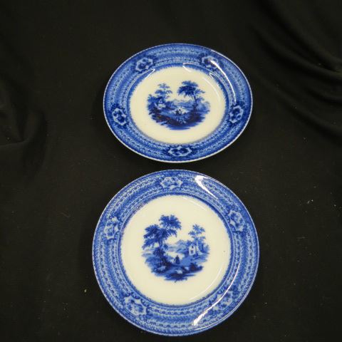 Appraisal: Flow Blue Ironstone Pastoral Plates by T T F -