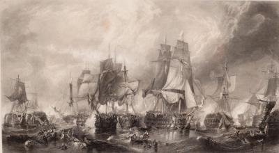 Appraisal: Miller after Stansfield The Battle of Trafalgar black and white