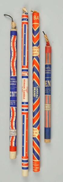 Appraisal: Lot of Roman Candles From s Includes KENT brand NJ