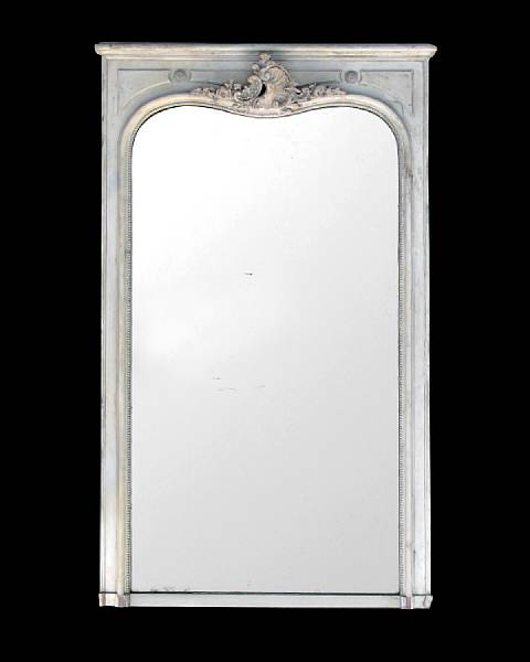 Appraisal: A Louis XV style painted mirror late th century The