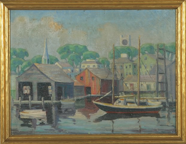 Appraisal: From Chappaquiddick oil on canvas x SLR W J Rienle