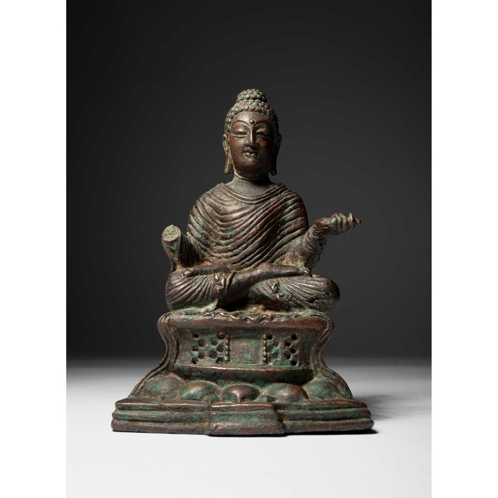 Appraisal: COPPER ALLOY FIGURE OF SHAKYAMUNI SWAT VALLEY TH CENTURY cast