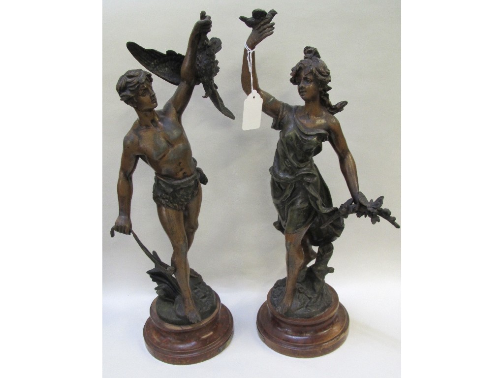 Appraisal: Pair of Spelter figures