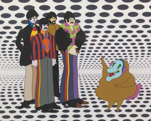 Appraisal: BEATLES ANIMATION CEL x sight size Sea of Holes Beatles