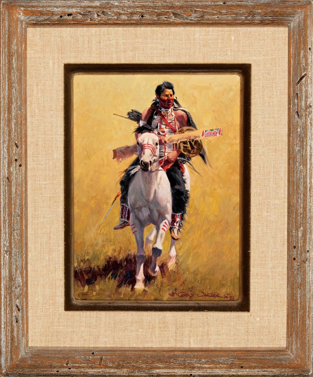 Appraisal: Gary Carter American Montana b Crow Study oil on canvas