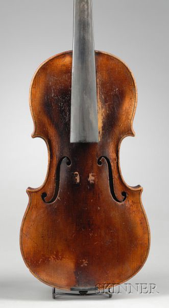 Appraisal: German Violin length of one-piece back in mm Varnish abrasions