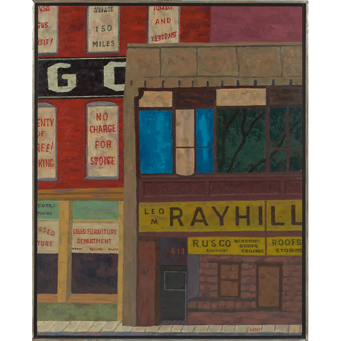 Appraisal: Lucy Carter Eliot American - ''Go Rayhill Syracuse Storefronts ''