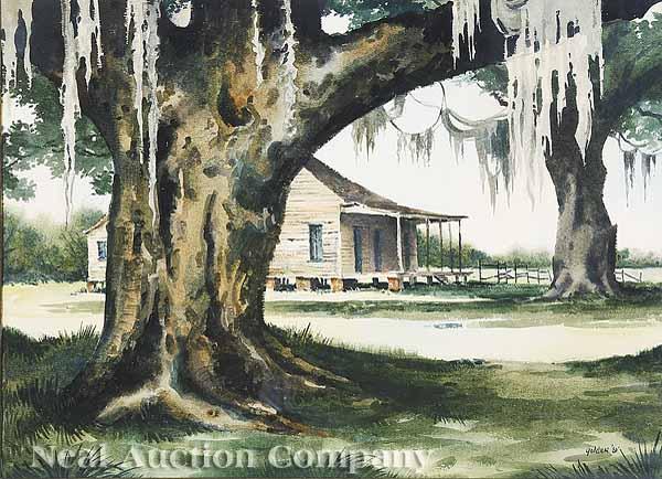 Appraisal: Rolland Harve Golden American Louisiana b Elegy for the Old