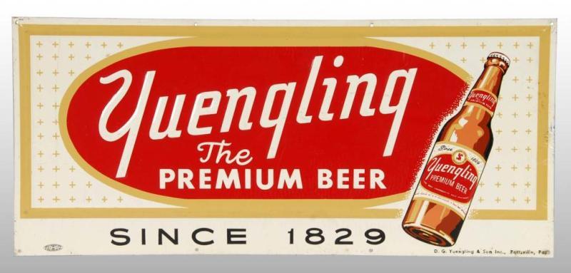 Appraisal: Embossed Tin Yuengling's Beer Sign Description Circa s Only minor