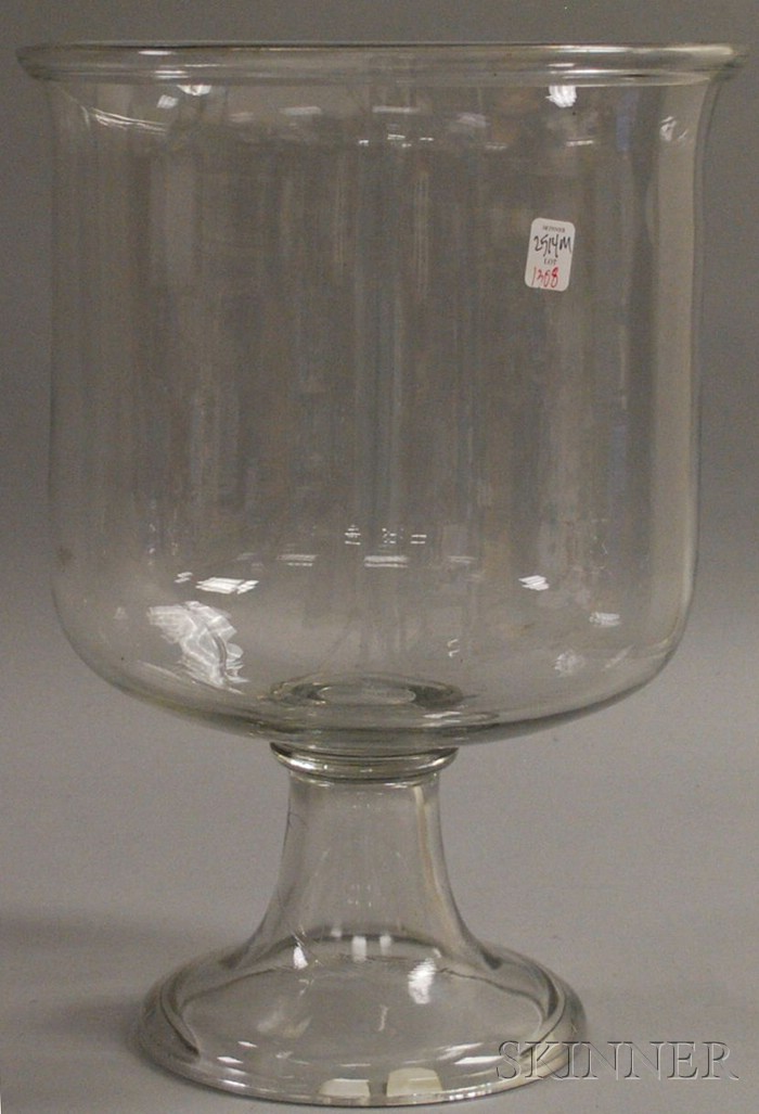 Appraisal: Large Colorless Blown Glass Urn ht dia in