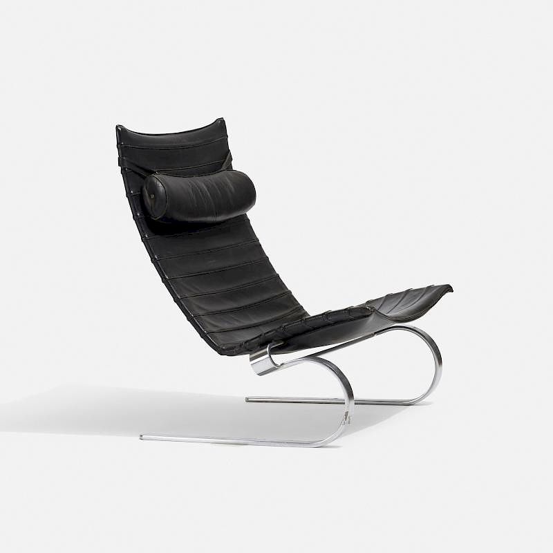 Appraisal: Poul Kjaerholm PK lounge chair Poul Kjaerholm PK lounge chair