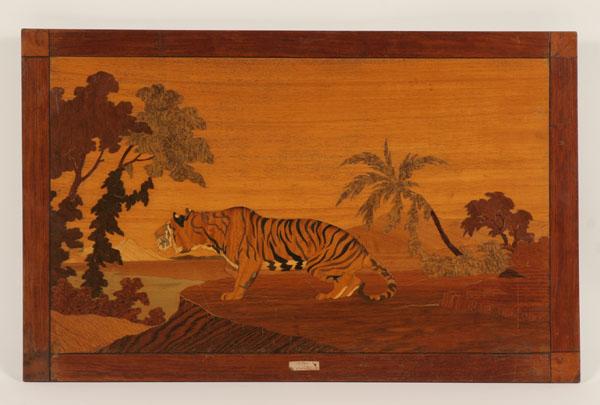 Appraisal: Brunswick-Balke-Collender Co novelty twenty veneers artfully arranged to form exotic