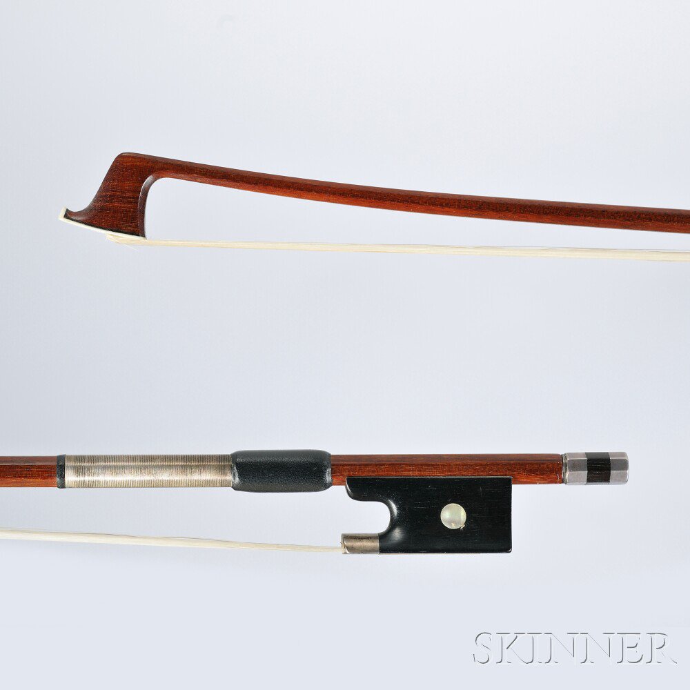 Appraisal: Silver-mounted Violin Bow the octagonal stick unstamped weight grams Estimate