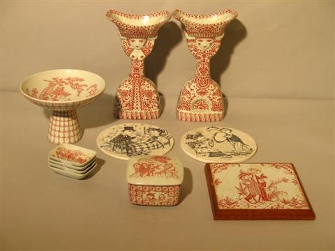 Appraisal: ELEVEN PIECES OF NYMOLLE PORCELAIN The group of Danish porcelain