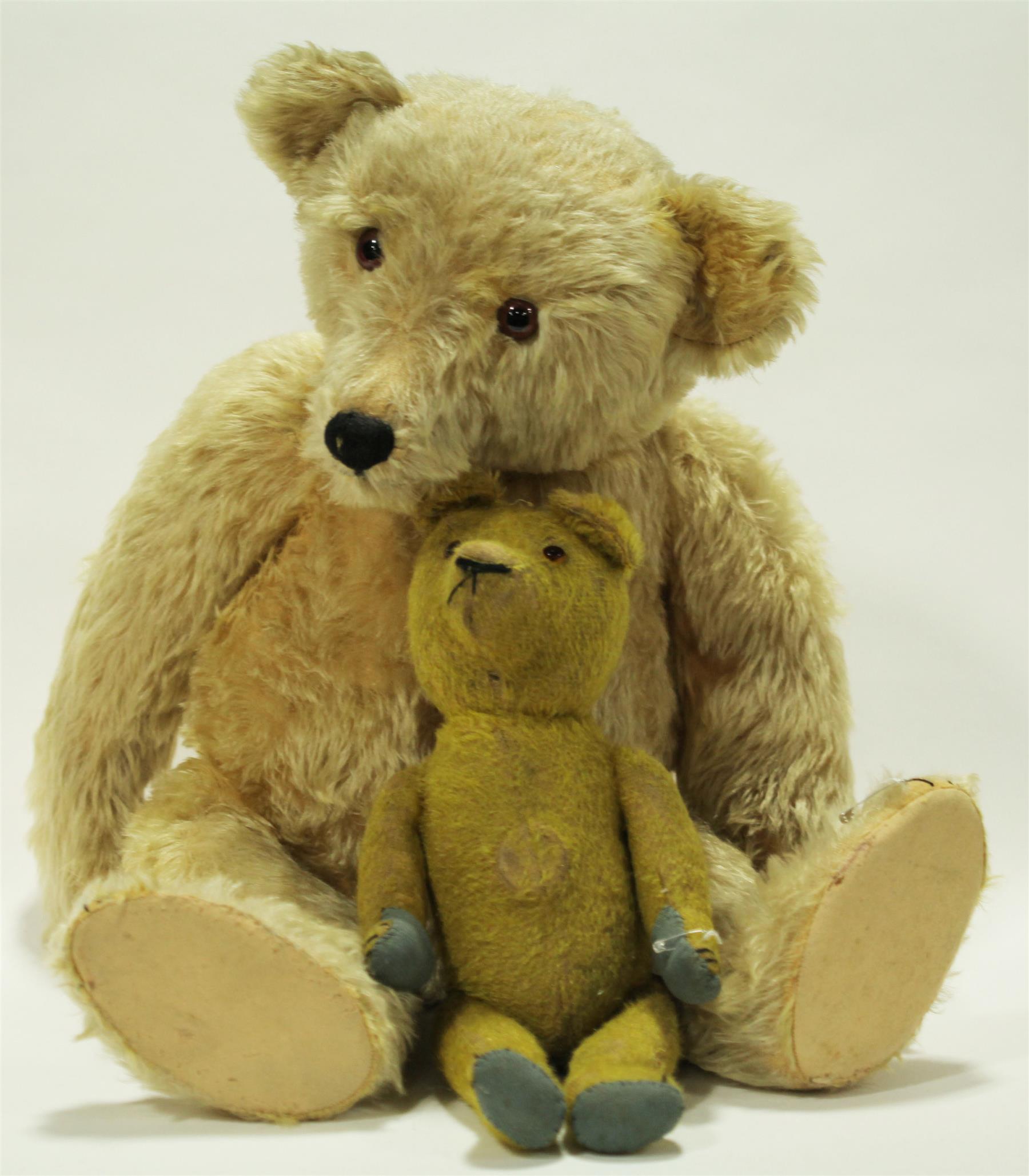 Appraisal: TWO MOHAIR BEARS American or German early th century A