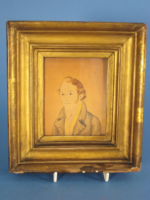 Appraisal: ENGLISH SCHOOL CIRCA Portrait miniature of a young Man wearing