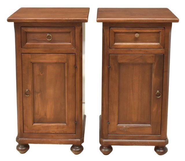 Appraisal: lot of French bedside cabinets late th c fitted with