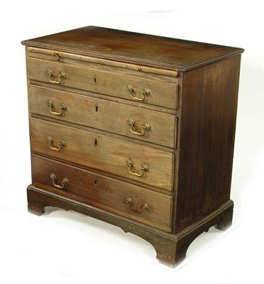 Appraisal: A George III small mahogany chest the applied moulded edge