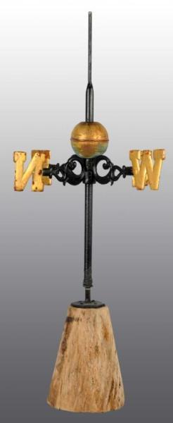 Appraisal: Cast Iron Weathervane w N S E W Directionals Description