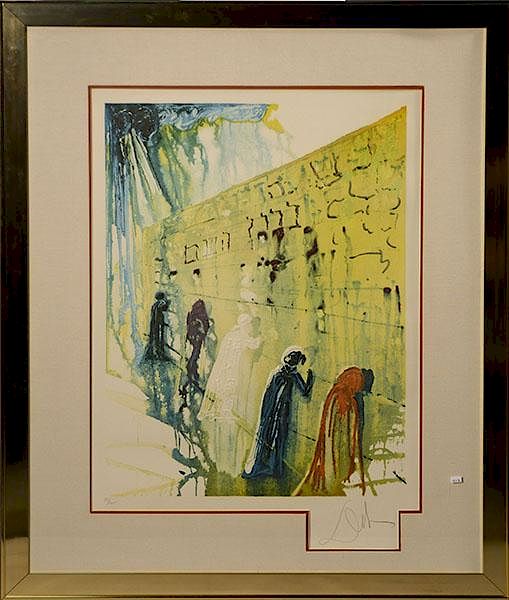 Appraisal: Signed Dali Litho Salvador Dali Sp - Wailing Wall color