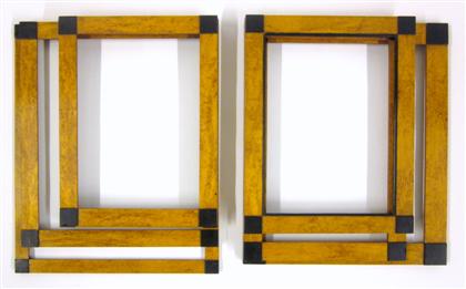 Appraisal: Seven Biedermeier birch and ebonized wood frames various sizes