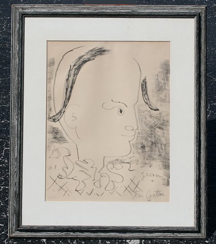 Appraisal: COCTEAU Jean French - Portrait of Harlequin Lithograph sight size