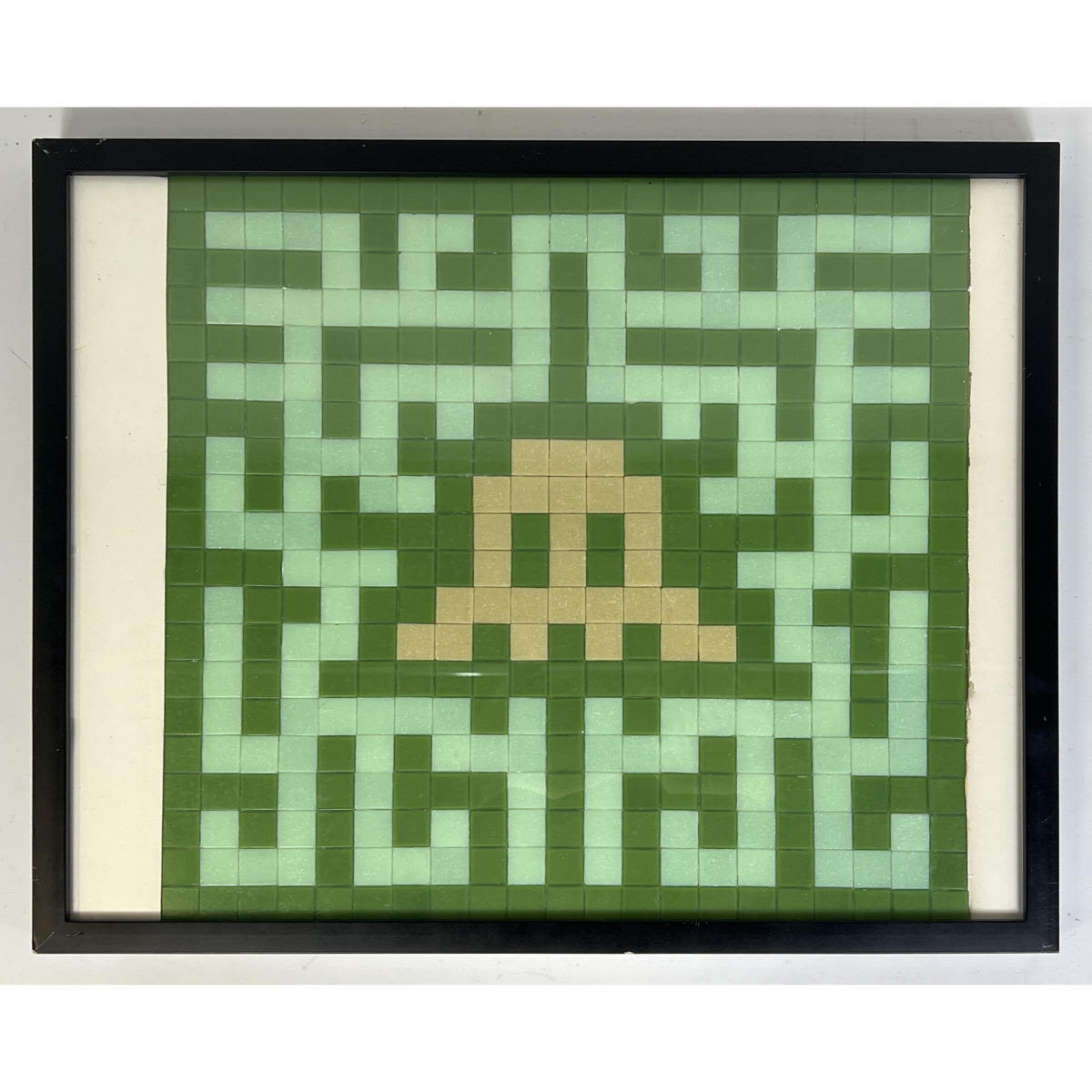 Appraisal: Space Invader Square Tile Op art mosaic Dimensions H inches