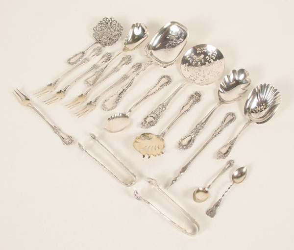 Appraisal: Eighteen sterling Baroque serving pieces Serving items in a Baroque