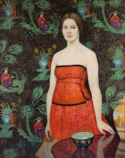 Appraisal: EMMA FORDYCE MACRAE AMERICAN - Roland in Red oil on