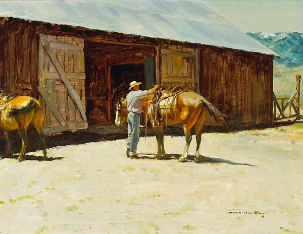 Appraisal: Donald Teague American - The wrangler signed 'Donald Teague N