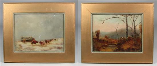 Appraisal: Cubley Henry Hadfield British FL - Pair of oil on