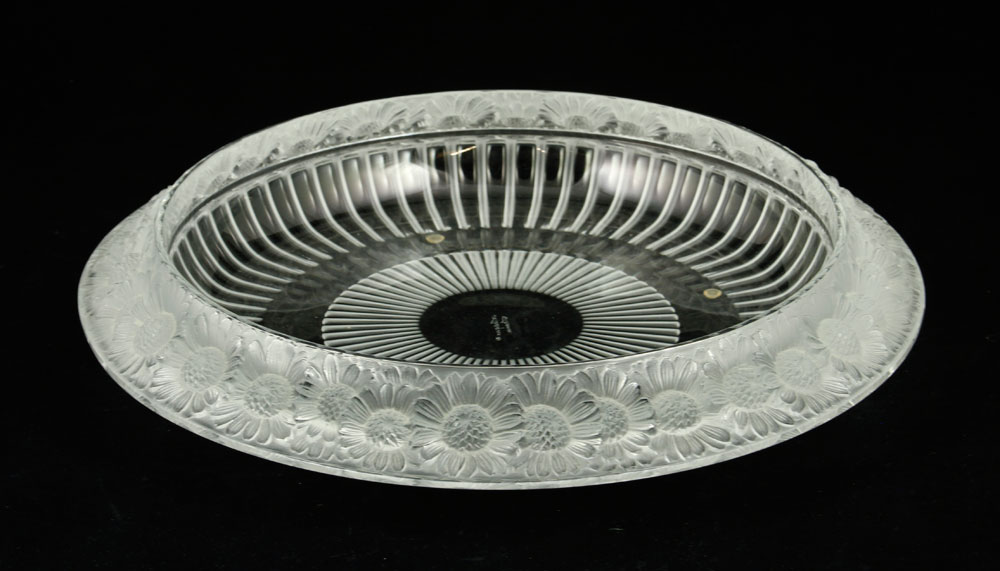 Appraisal: - Lalique Marguerites Bowl Lalique Marguerites bowl clear and frosted