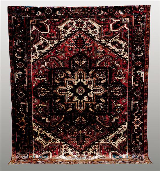 Appraisal: Persian Heriz carpet ' x ' Provenance Estate of J