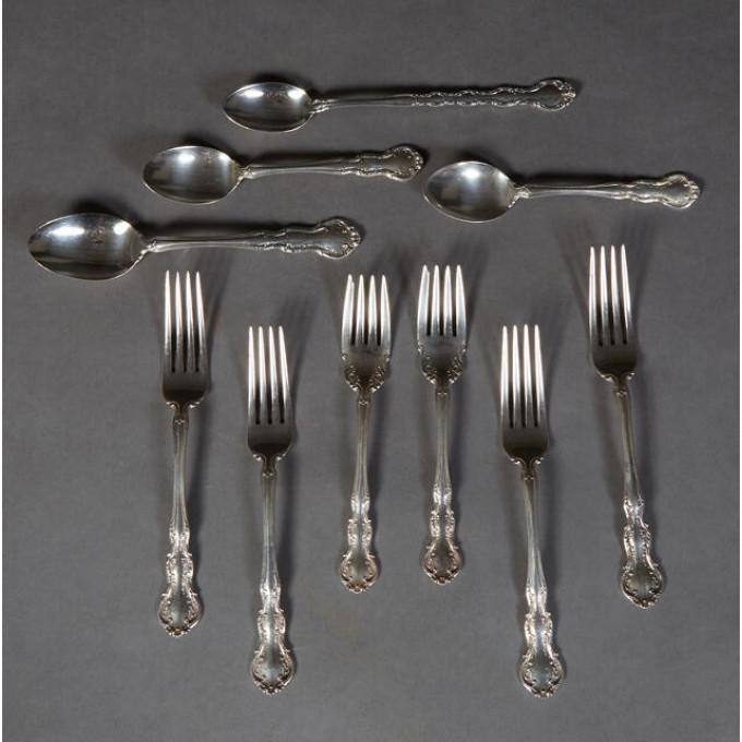 Appraisal: Group of Pieces of Sterling Flatware consisting of nine pieces